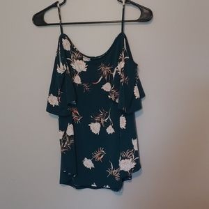 Stitchfix green medium cold shoulder tank top